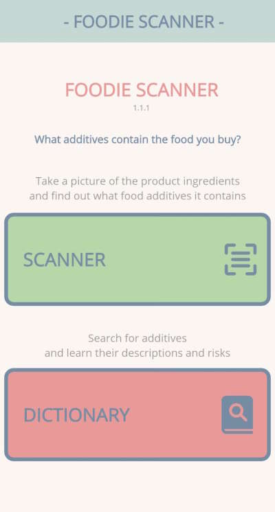 Foodie Scanner app scanning ingredients list for food additives on a food label